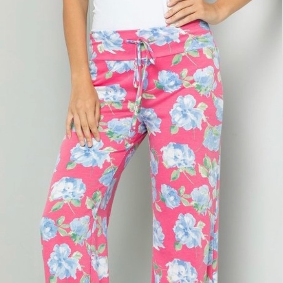 🌷FLORAL FRENCH TERRY LOUNGE PANTS - Picture 2 of 5